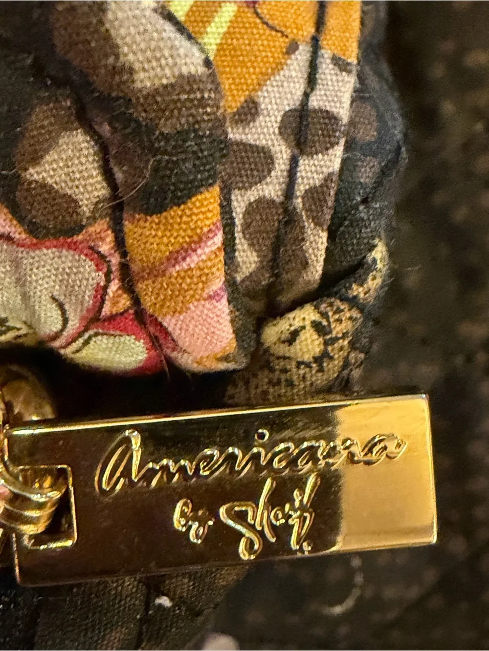 Americana by Sharif Quilted Leopard Print Makeup Bag Cosmetic Case